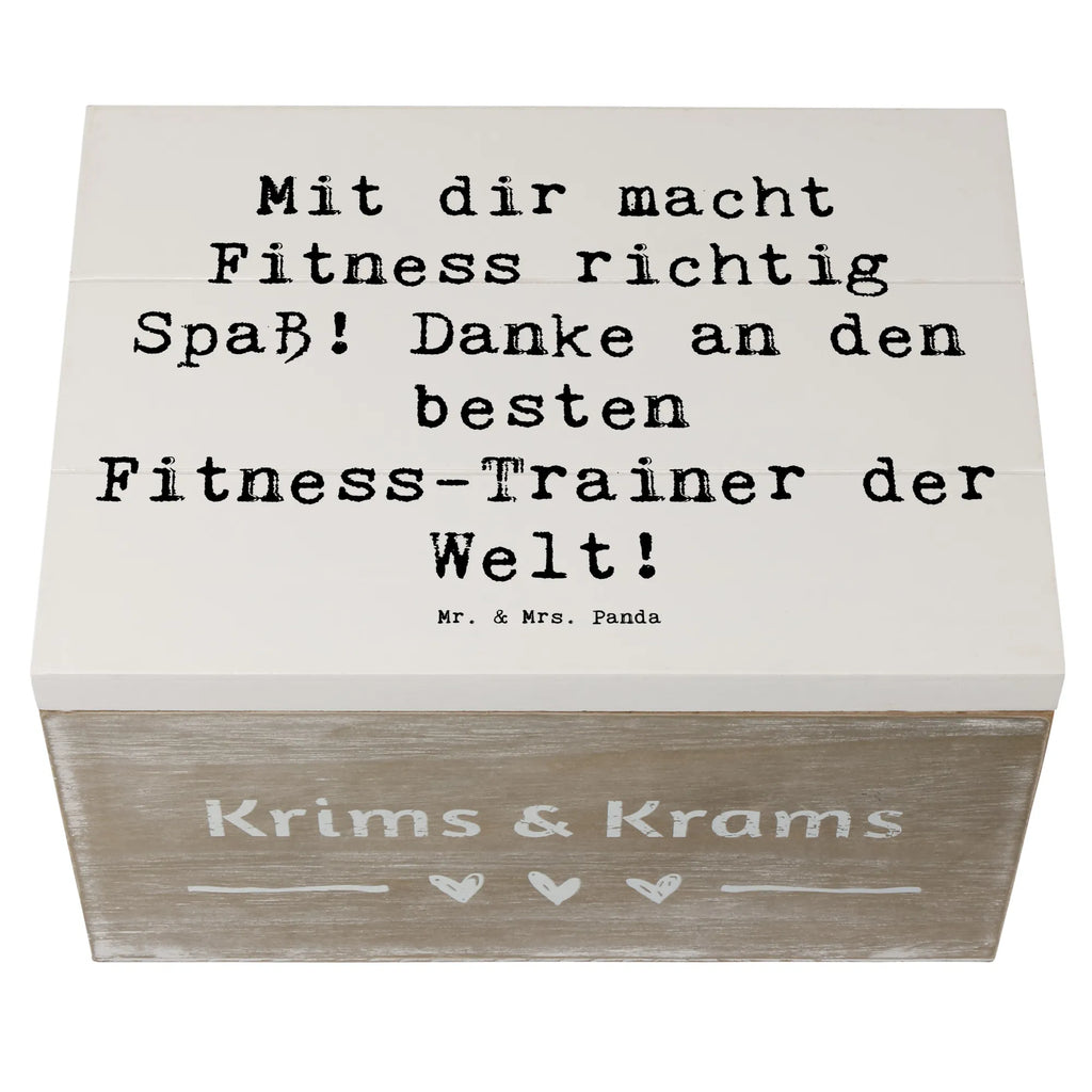 Holzkiste Mit dir macht Fitness richtig Spaß! Danke an den besten Fitness-Trainer der Welt! Holzkiste, Kiste, Schatzkiste, Truhe, Schatulle, XXL, Erinnerungsbox, Erinnerungskiste, Dekokiste, Aufbewahrungsbox, Geschenkbox, Geschenkdose