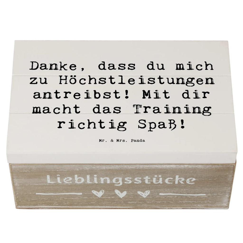 Holzkiste Danke, dass du mich zu Höchstleistungen antreibst! Mit dir macht das Training richtig Spaß! Holzkiste, Kiste, Schatzkiste, Truhe, Schatulle, XXL, Erinnerungsbox, Erinnerungskiste, Dekokiste, Aufbewahrungsbox, Geschenkbox, Geschenkdose