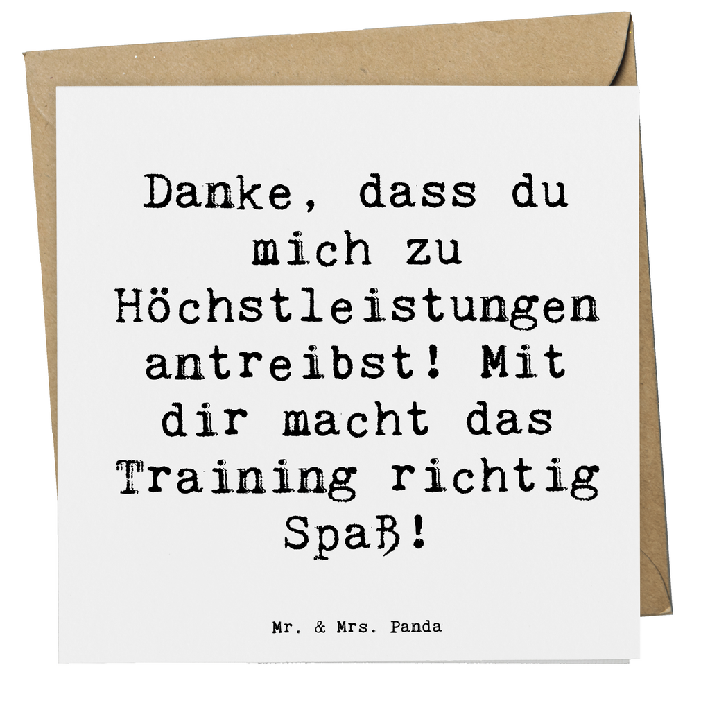 Deluxe Karte Danke, dass du mich zu Höchstleistungen antreibst! Mit dir macht das Training richtig Spaß! Karte, Grußkarte, Klappkarte, Einladungskarte, Glückwunschkarte, Hochzeitskarte, Geburtstagskarte, Hochwertige Grußkarte, Hochwertige Klappkarte