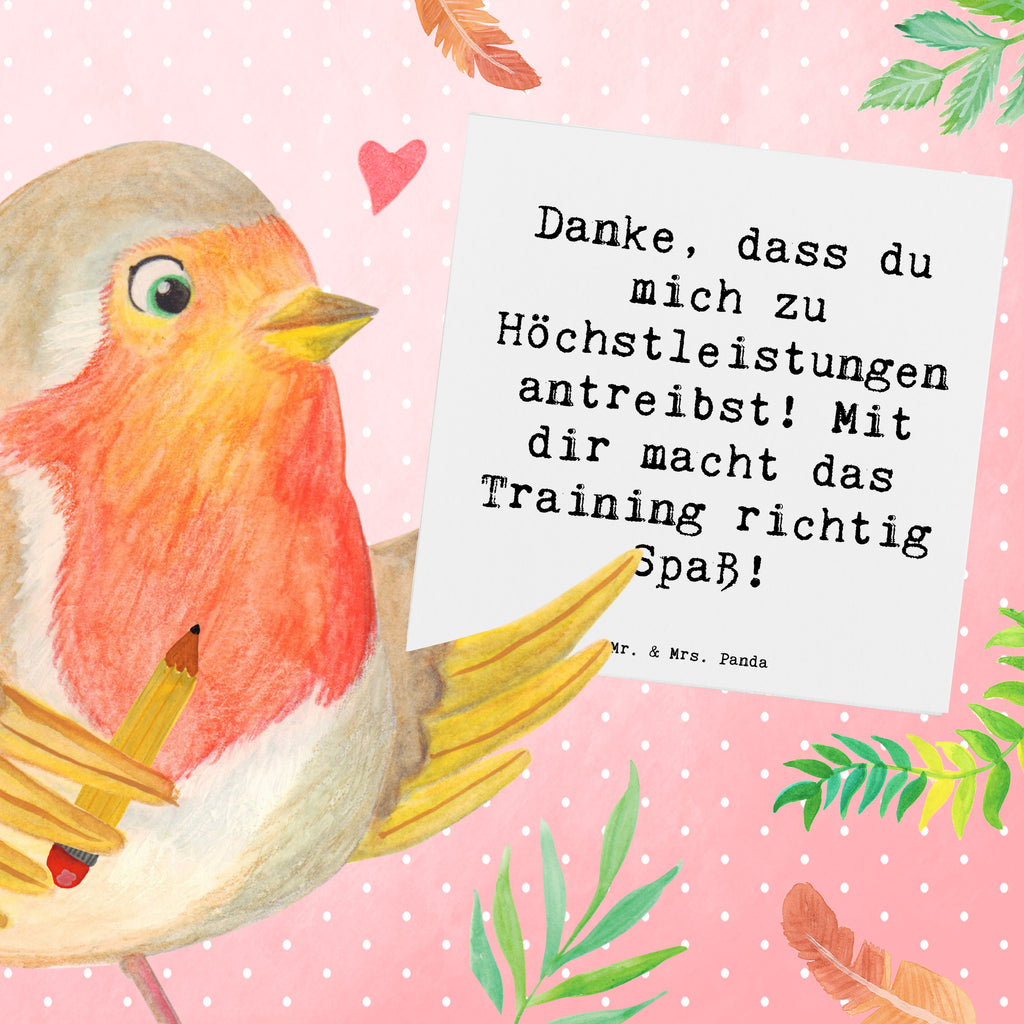 Deluxe Karte Danke, dass du mich zu Höchstleistungen antreibst! Mit dir macht das Training richtig Spaß! Karte, Grußkarte, Klappkarte, Einladungskarte, Glückwunschkarte, Hochzeitskarte, Geburtstagskarte, Hochwertige Grußkarte, Hochwertige Klappkarte