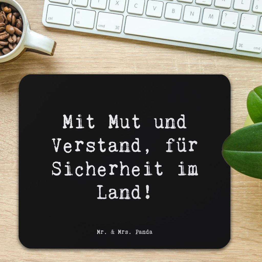 Mauspad Spruch Polizist Mut Verstand Mousepad, Computer zubehör, Büroausstattung, PC Zubehör, Arbeitszimmer, Mauspad, Einzigartiges Mauspad, Designer Mauspad, Mausunterlage, Mauspad Büro