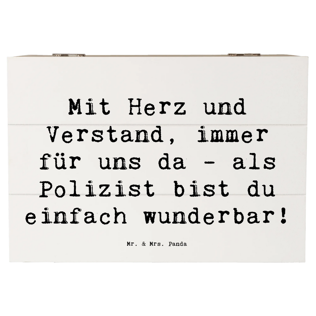 Holzkiste Mit Herz und Verstand, immer für uns da - als Polizist bist du einfach wunderbar! Holzkiste, Kiste, Schatzkiste, Truhe, Schatulle, XXL, Erinnerungsbox, Erinnerungskiste, Dekokiste, Aufbewahrungsbox, Geschenkbox, Geschenkdose