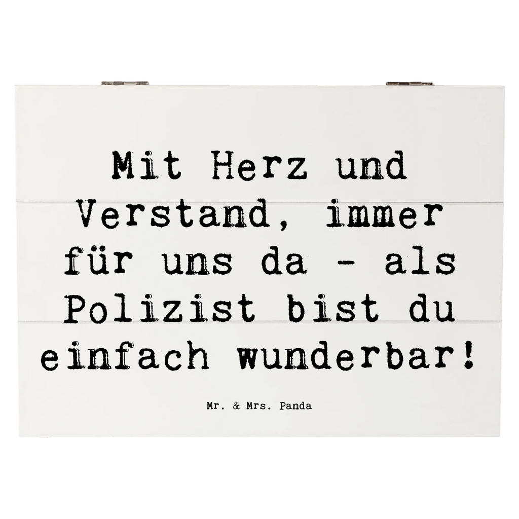 Holzkiste Mit Herz und Verstand, immer für uns da - als Polizist bist du einfach wunderbar! Holzkiste, Kiste, Schatzkiste, Truhe, Schatulle, XXL, Erinnerungsbox, Erinnerungskiste, Dekokiste, Aufbewahrungsbox, Geschenkbox, Geschenkdose