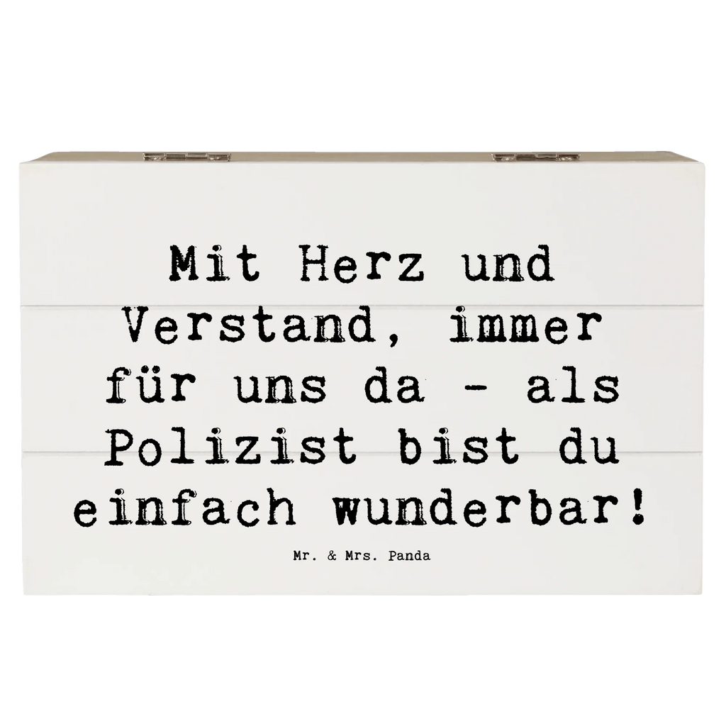 Holzkiste Mit Herz und Verstand, immer für uns da - als Polizist bist du einfach wunderbar! Holzkiste, Kiste, Schatzkiste, Truhe, Schatulle, XXL, Erinnerungsbox, Erinnerungskiste, Dekokiste, Aufbewahrungsbox, Geschenkbox, Geschenkdose