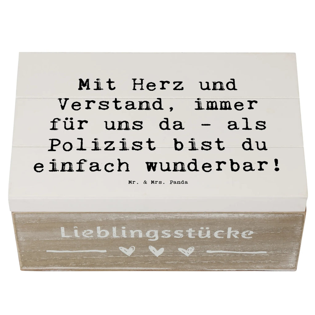 Holzkiste Mit Herz und Verstand, immer für uns da - als Polizist bist du einfach wunderbar! Holzkiste, Kiste, Schatzkiste, Truhe, Schatulle, XXL, Erinnerungsbox, Erinnerungskiste, Dekokiste, Aufbewahrungsbox, Geschenkbox, Geschenkdose