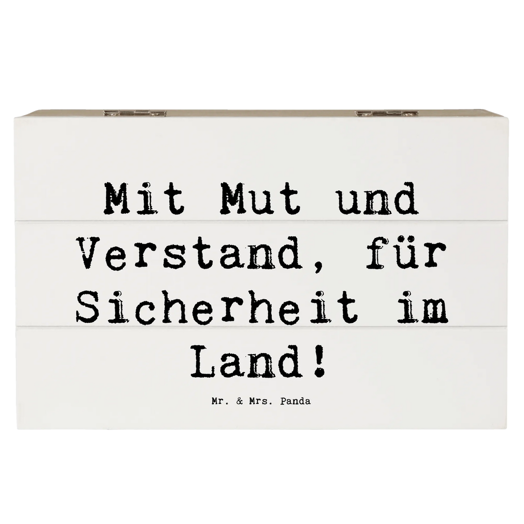 Holzkiste Mit Mut und Verstand, für Sicherheit im Land! Holzkiste, Kiste, Schatzkiste, Truhe, Schatulle, XXL, Erinnerungsbox, Erinnerungskiste, Dekokiste, Aufbewahrungsbox, Geschenkbox, Geschenkdose