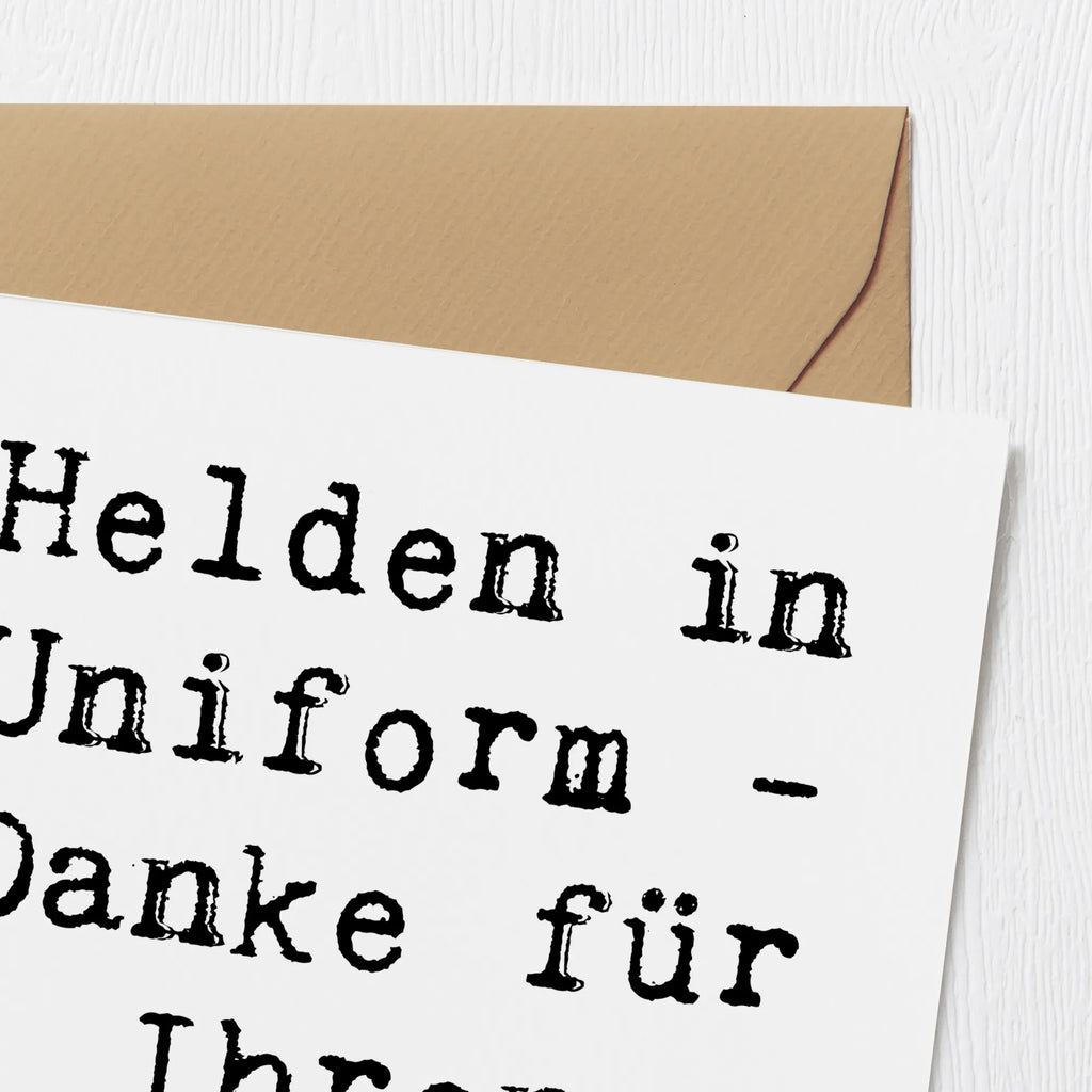 Deluxe Karte Helden in Uniform - Danke für Ihren Einsatz! Karte, Grußkarte, Klappkarte, Einladungskarte, Glückwunschkarte, Hochzeitskarte, Geburtstagskarte, Hochwertige Grußkarte, Hochwertige Klappkarte