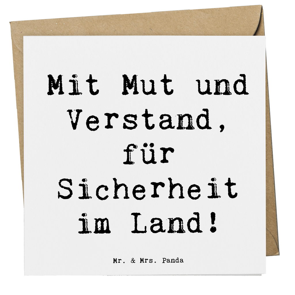 Deluxe Karte Spruch Polizist Mut Verstand Karte, Grußkarte, Klappkarte, Einladungskarte, Glückwunschkarte, Hochzeitskarte, Geburtstagskarte, Hochwertige Grußkarte, Hochwertige Klappkarte