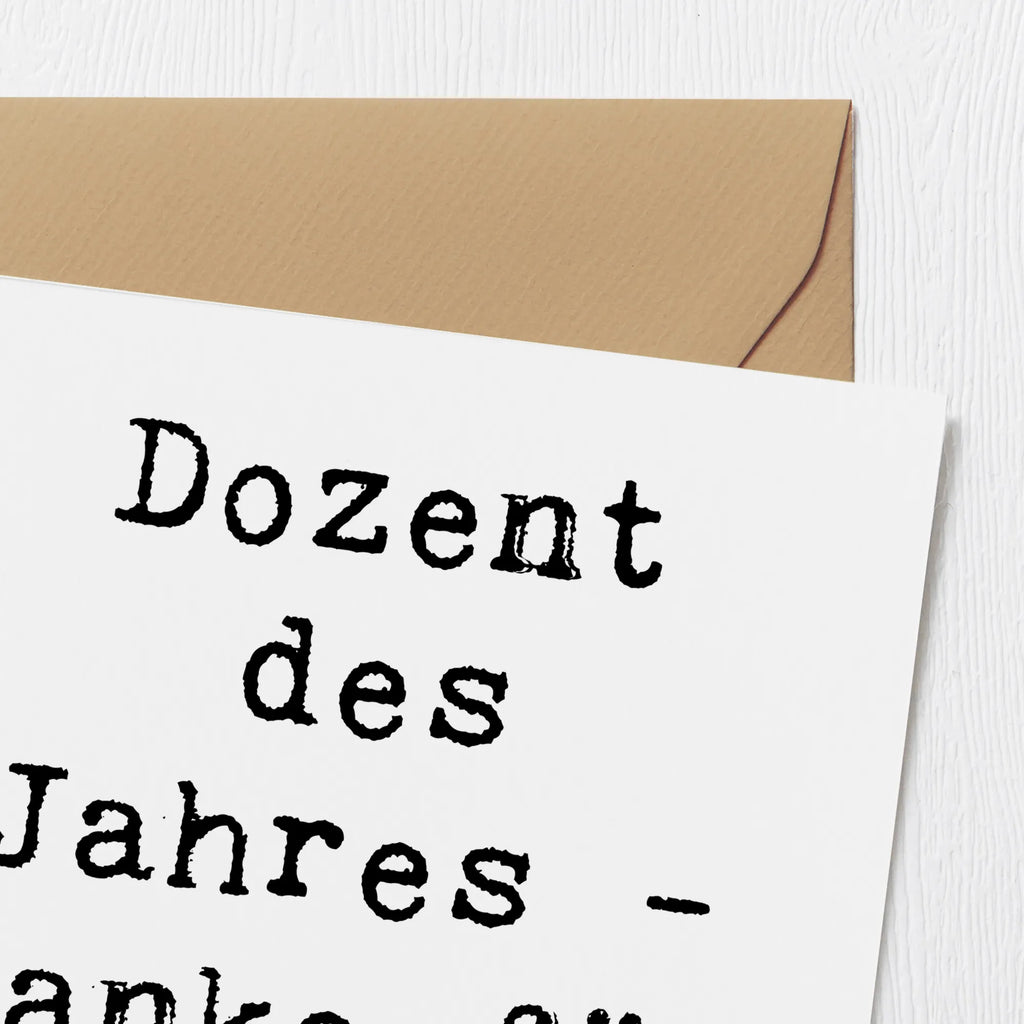 Deluxe Karte Dozent des Jahres - danke für alles! Karte, Grußkarte, Klappkarte, Einladungskarte, Glückwunschkarte, Hochzeitskarte, Geburtstagskarte, Hochwertige Grußkarte, Hochwertige Klappkarte