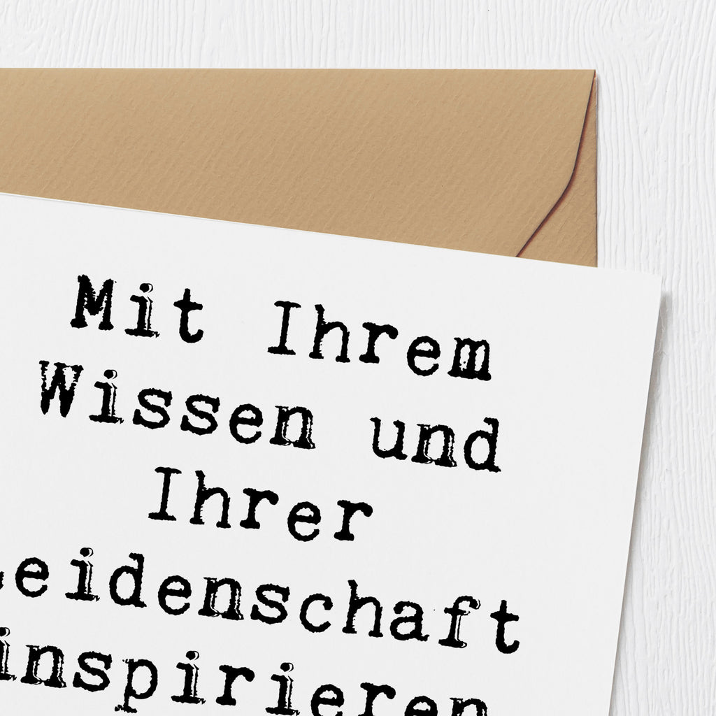 Deluxe Karte Mit Ihrem Wissen und Ihrer Leidenschaft inspirieren Sie uns alle, Professor. Karte, Grußkarte, Klappkarte, Einladungskarte, Glückwunschkarte, Hochzeitskarte, Geburtstagskarte, Hochwertige Grußkarte, Hochwertige Klappkarte