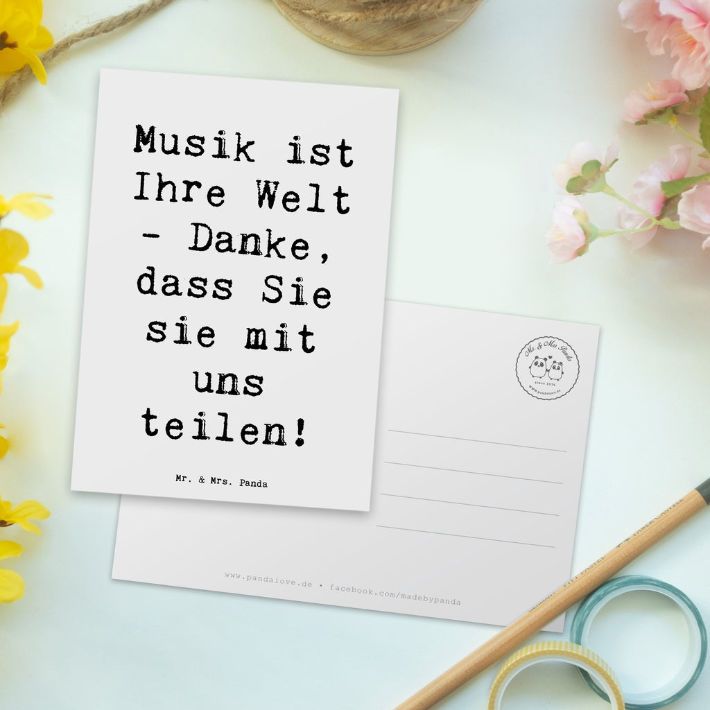 Postkarte Musik ist Ihre Welt - Danke, dass Sie sie mit uns teilen! Postkarte, Karte, Geschenkkarte, Grußkarte, Einladung, Ansichtskarte, Geburtstagskarte, Einladungskarte, Dankeskarte, Ansichtskarten, Einladung Geburtstag, Einladungskarten Geburtstag