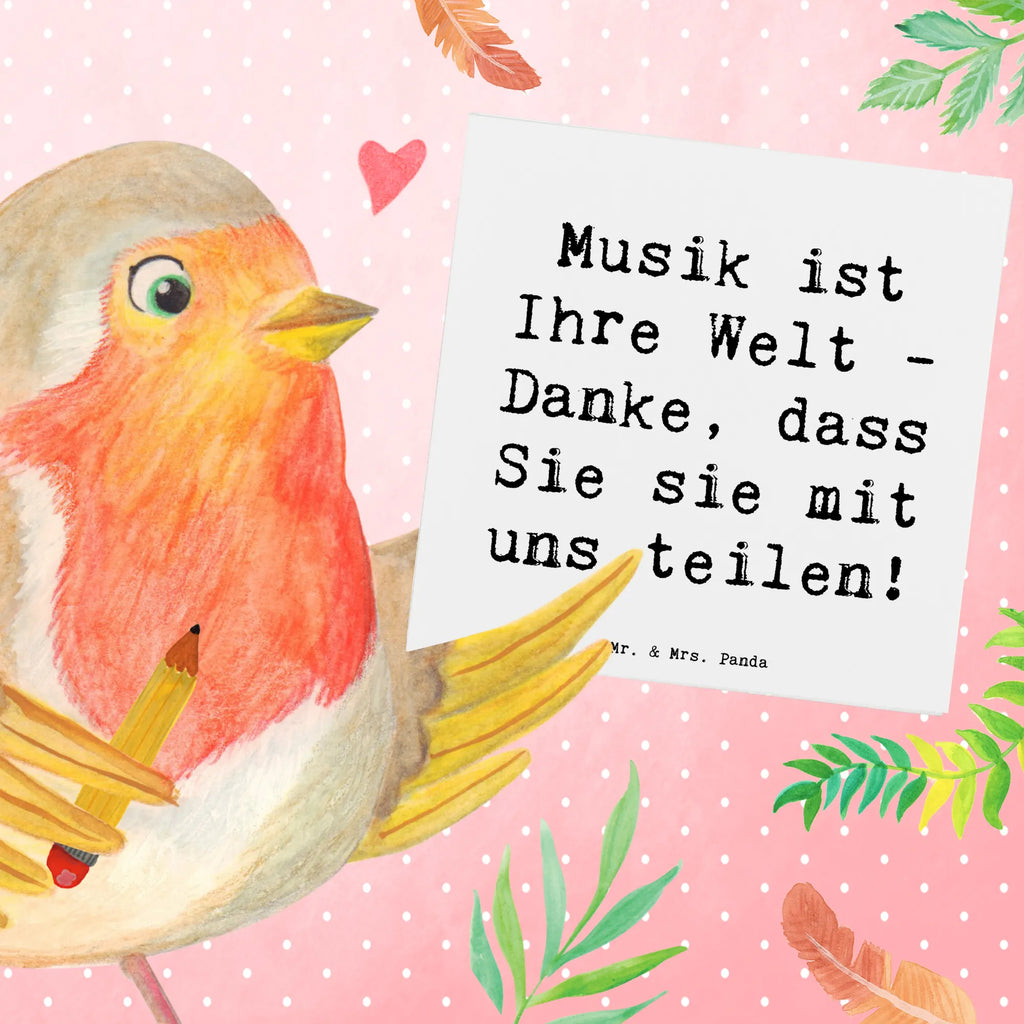 Deluxe Karte Musik ist Ihre Welt - Danke, dass Sie sie mit uns teilen! Karte, Grußkarte, Klappkarte, Einladungskarte, Glückwunschkarte, Hochzeitskarte, Geburtstagskarte, Hochwertige Grußkarte, Hochwertige Klappkarte