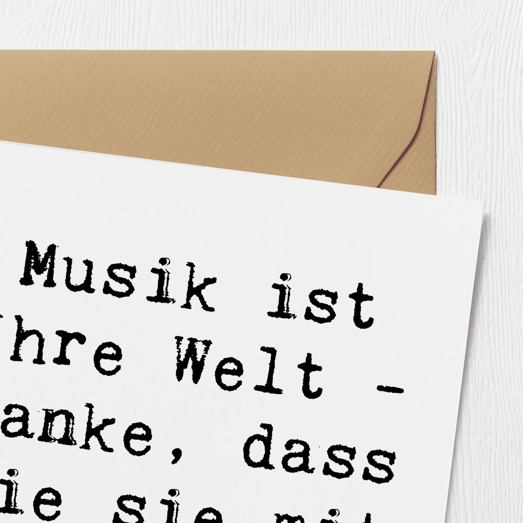 Deluxe Karte Musik ist Ihre Welt - Danke, dass Sie sie mit uns teilen! Karte, Grußkarte, Klappkarte, Einladungskarte, Glückwunschkarte, Hochzeitskarte, Geburtstagskarte, Hochwertige Grußkarte, Hochwertige Klappkarte