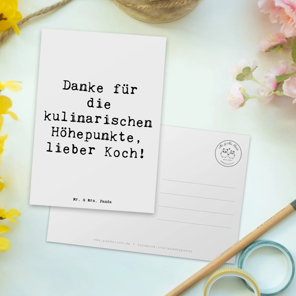 Postkarte Danke für die kulinarischen Höhepunkte, lieber Koch! Postkarte, Karte, Geschenkkarte, Grußkarte, Einladung, Ansichtskarte, Geburtstagskarte, Einladungskarte, Dankeskarte, Ansichtskarten, Einladung Geburtstag, Einladungskarten Geburtstag