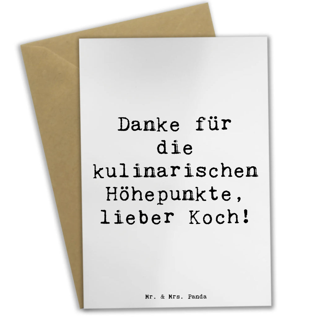 Grußkarte Spruch Koch Dankeschön Grußkarte, Klappkarte, Einladungskarte, Glückwunschkarte, Hochzeitskarte, Geburtstagskarte, Karte, Ansichtskarten