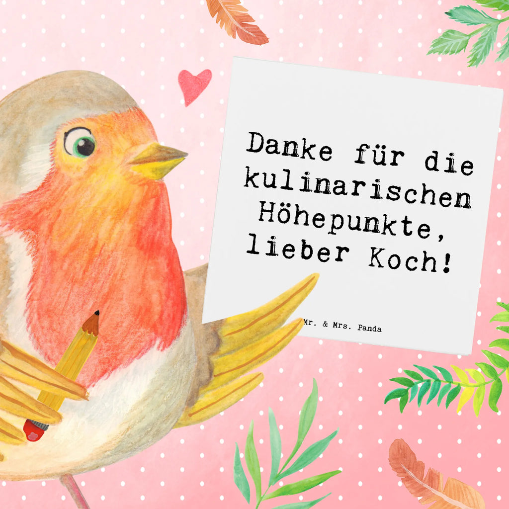 Deluxe Karte Danke für die kulinarischen Höhepunkte, lieber Koch! Karte, Grußkarte, Klappkarte, Einladungskarte, Glückwunschkarte, Hochzeitskarte, Geburtstagskarte, Hochwertige Grußkarte, Hochwertige Klappkarte