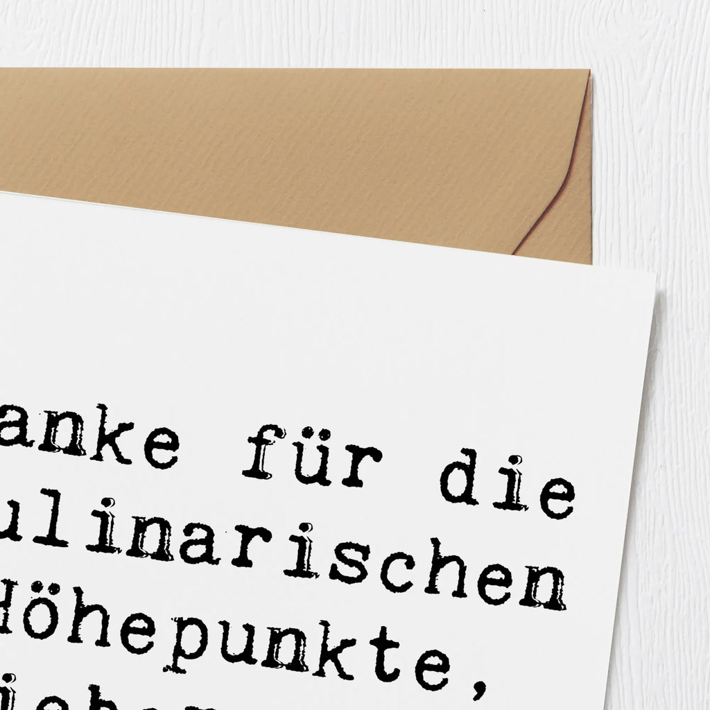 Deluxe Karte Danke für die kulinarischen Höhepunkte, lieber Koch! Karte, Grußkarte, Klappkarte, Einladungskarte, Glückwunschkarte, Hochzeitskarte, Geburtstagskarte, Hochwertige Grußkarte, Hochwertige Klappkarte