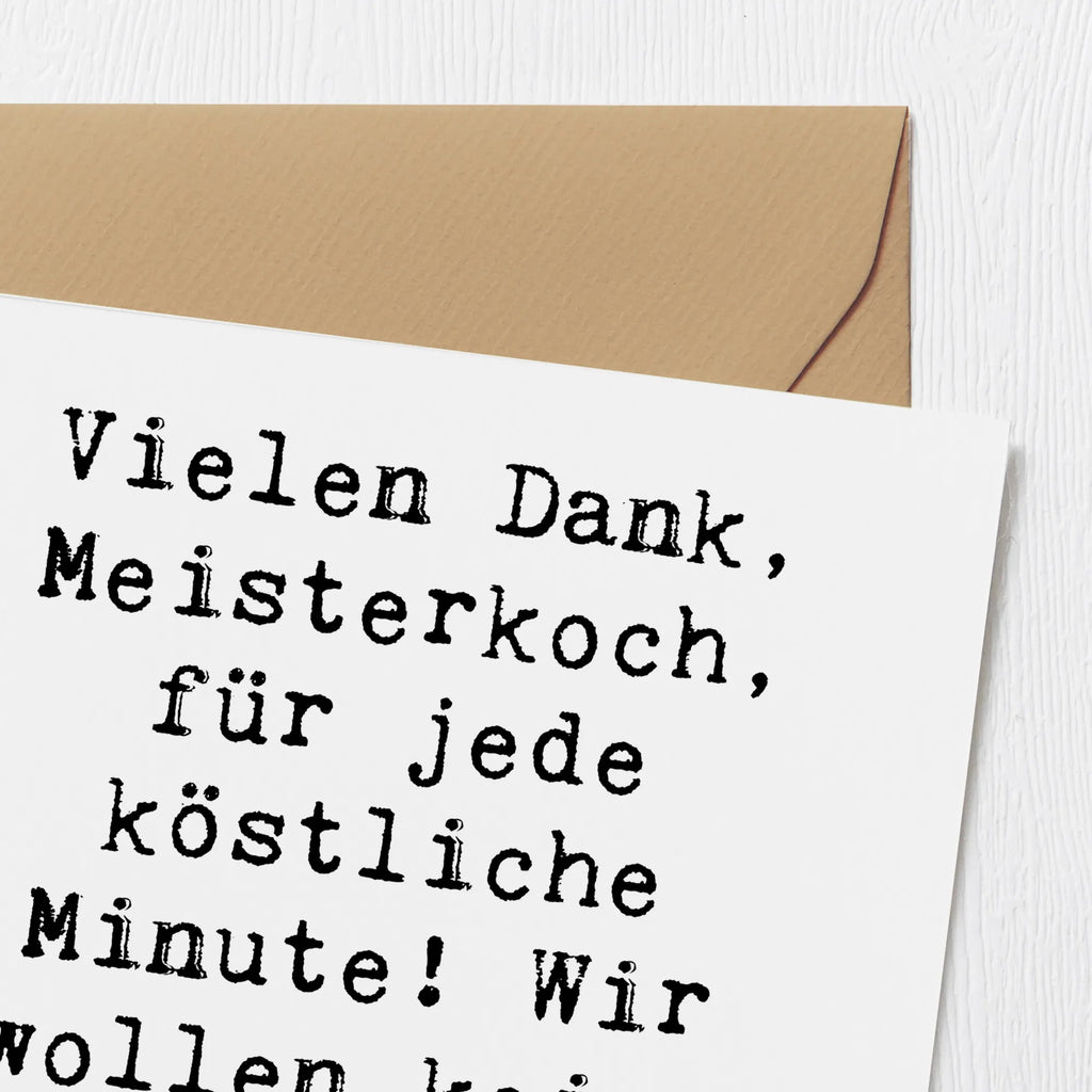 Deluxe Karte Spruch Danke Koch Karte, Grußkarte, Klappkarte, Einladungskarte, Glückwunschkarte, Hochzeitskarte, Geburtstagskarte, Hochwertige Grußkarte, Hochwertige Klappkarte