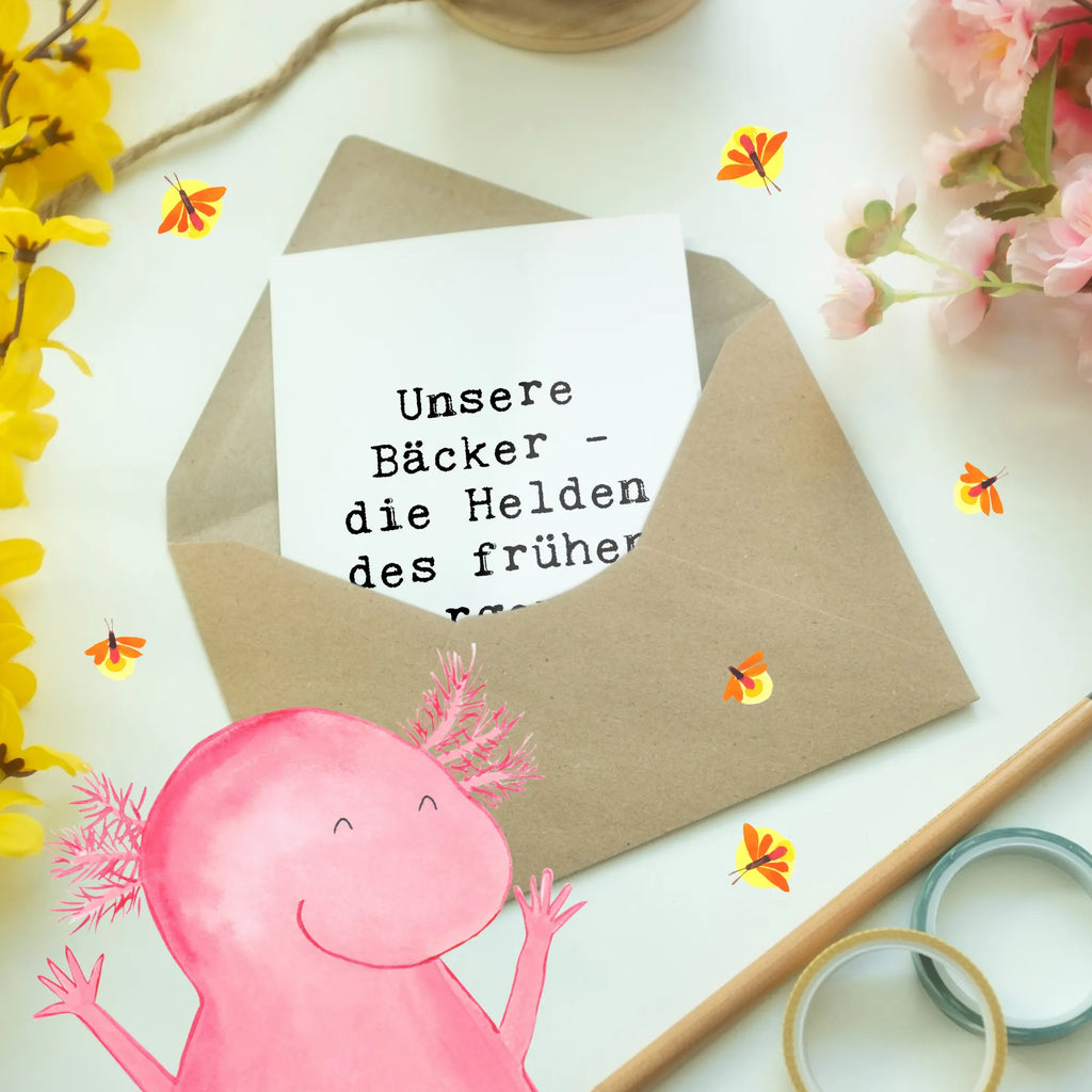 Grußkarte Spruch Bäcker Helden Grußkarte, Klappkarte, Einladungskarte, Glückwunschkarte, Hochzeitskarte, Geburtstagskarte, Karte, Ansichtskarten