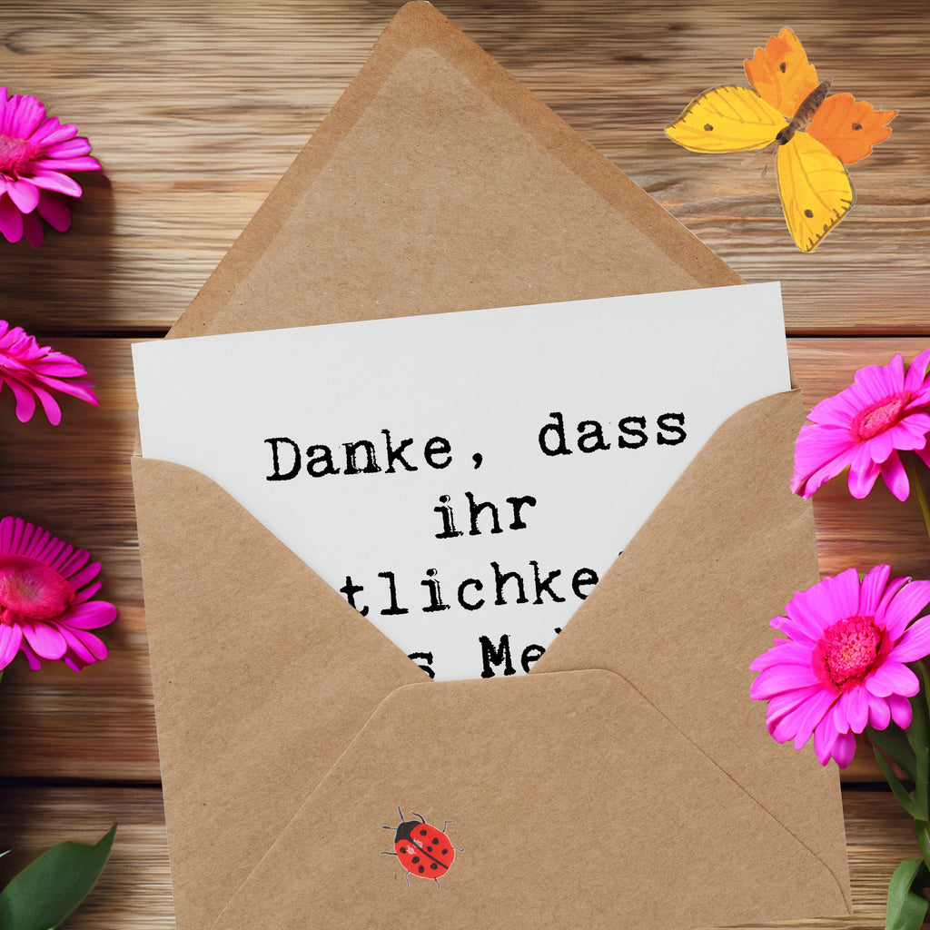 Deluxe Karte Danke, dass ihr Köstlichkeiten aus Mehl, Wasser und Liebe zaubert! Karte, Grußkarte, Klappkarte, Einladungskarte, Glückwunschkarte, Hochzeitskarte, Geburtstagskarte, Hochwertige Grußkarte, Hochwertige Klappkarte