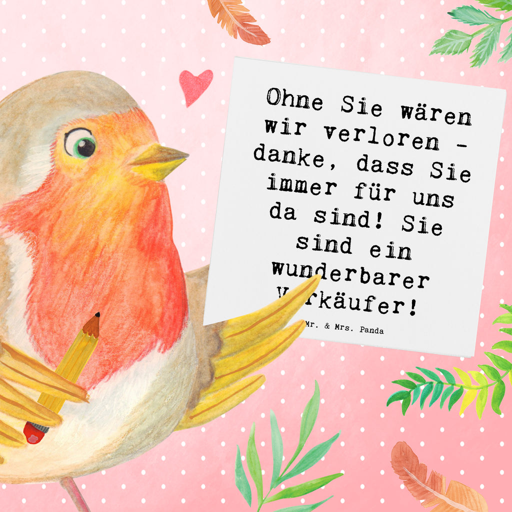 Deluxe Karte Ohne Sie wären wir verloren - danke, dass Sie immer für uns da sind! Sie sind ein wunderbarer Verkäufer! Karte, Grußkarte, Klappkarte, Einladungskarte, Glückwunschkarte, Hochzeitskarte, Geburtstagskarte, Hochwertige Grußkarte, Hochwertige Klappkarte