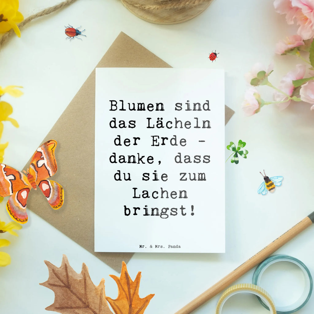 Grußkarte Spruch Florist Erde Lächeln Grußkarte, Klappkarte, Einladungskarte, Glückwunschkarte, Hochzeitskarte, Geburtstagskarte, Karte, Ansichtskarten