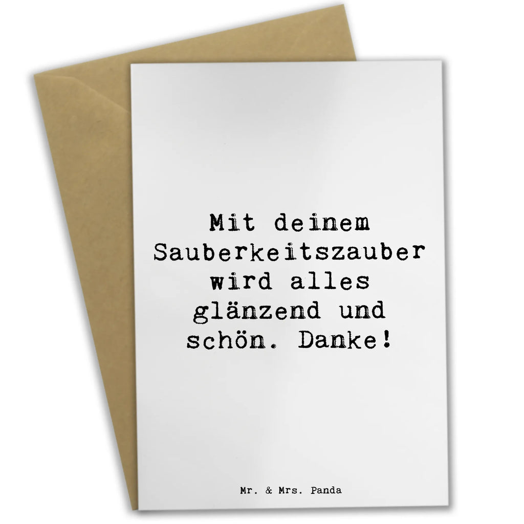 Grußkarte Spruch Reinigungskraft Zauber Grußkarte, Klappkarte, Einladungskarte, Glückwunschkarte, Hochzeitskarte, Geburtstagskarte, Karte, Ansichtskarten