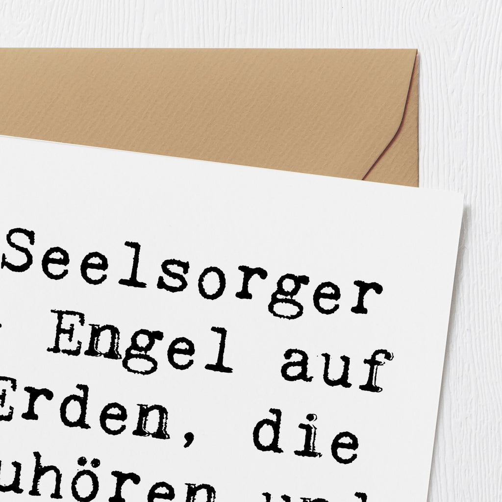 Deluxe Karte Seelsorger - Engel auf Erden, die zuhören und verstehen. Karte, Grußkarte, Klappkarte, Einladungskarte, Glückwunschkarte, Hochzeitskarte, Geburtstagskarte, Hochwertige Grußkarte, Hochwertige Klappkarte