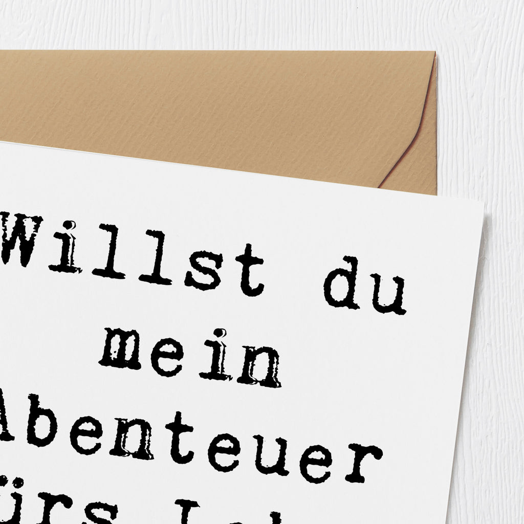 Deluxe Karte Spruch Heiratsantrag Abenteuer Karte, Grußkarte, Klappkarte, Einladungskarte, Glückwunschkarte, Hochzeitskarte, Geburtstagskarte, Hochwertige Grußkarte, Hochwertige Klappkarte, Hochzeit, Hochzeitsgeschenk, Ehe, Hochzeitsfeier, Trauung, Trauungsgeschenk, Verlobungsfeier, Verlobungsgeschenk, Hochzeitsgeschenkideen, Hochzeitsgeschenke für Brautpaar