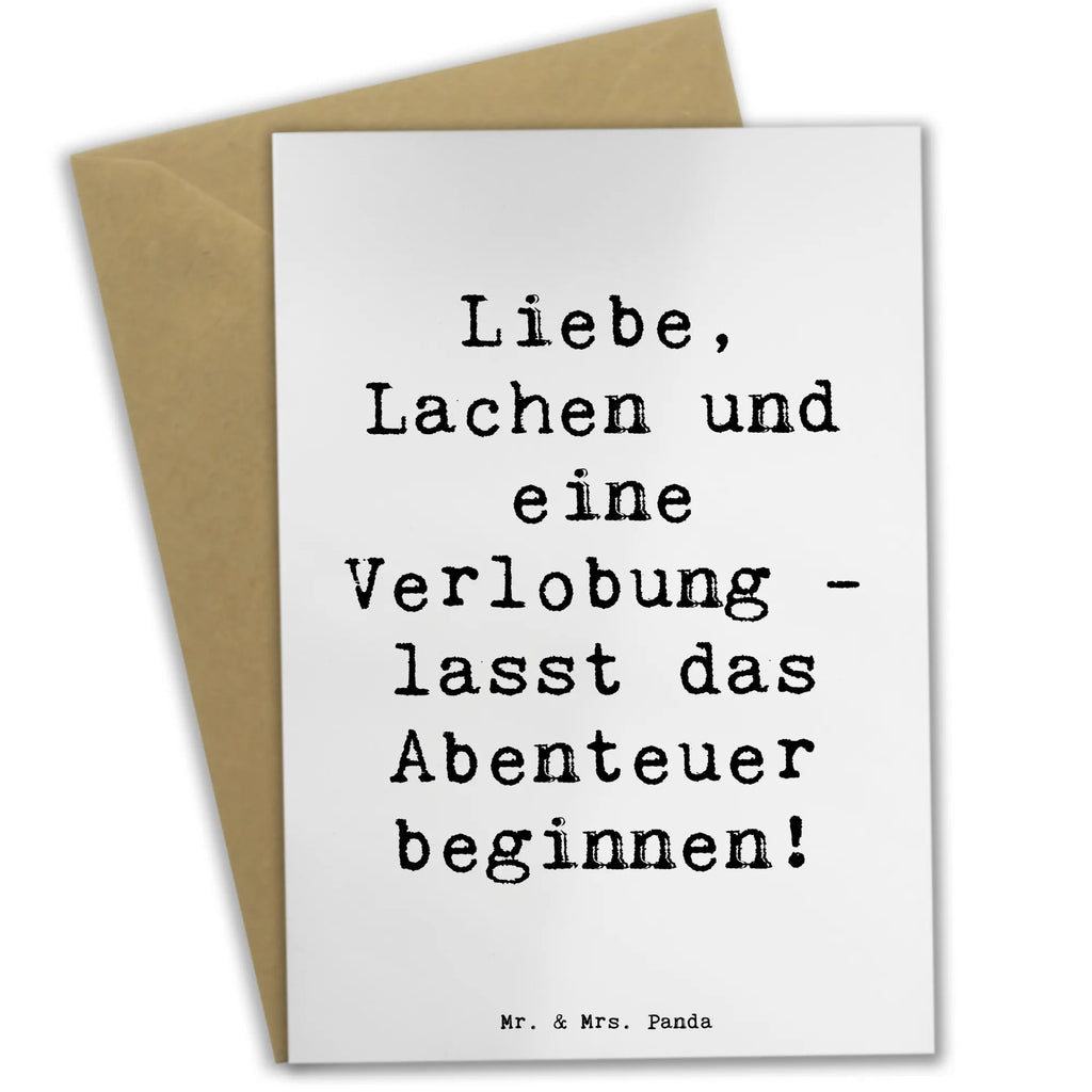 Grußkarte Liebe, Lachen und eine Verlobung - lasst das Abenteuer beginnen! Grußkarte, Klappkarte, Einladungskarte, Glückwunschkarte, Hochzeitskarte, Geburtstagskarte, Karte, Ansichtskarten, Hochzeit, Hochzeitsgeschenk, Ehe, Hochzeitsfeier, Trauung, Trauungsgeschenk, Verlobungsfeier, Verlobungsgeschenk, Hochzeitsgeschenkideen, Hochzeitsgeschenke für Brautpaar