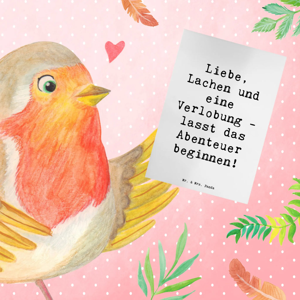 Grußkarte Liebe, Lachen und eine Verlobung - lasst das Abenteuer beginnen! Grußkarte, Klappkarte, Einladungskarte, Glückwunschkarte, Hochzeitskarte, Geburtstagskarte, Karte, Ansichtskarten, Hochzeit, Hochzeitsgeschenk, Ehe, Hochzeitsfeier, Trauung, Trauungsgeschenk, Verlobungsfeier, Verlobungsgeschenk, Hochzeitsgeschenkideen, Hochzeitsgeschenke für Brautpaar