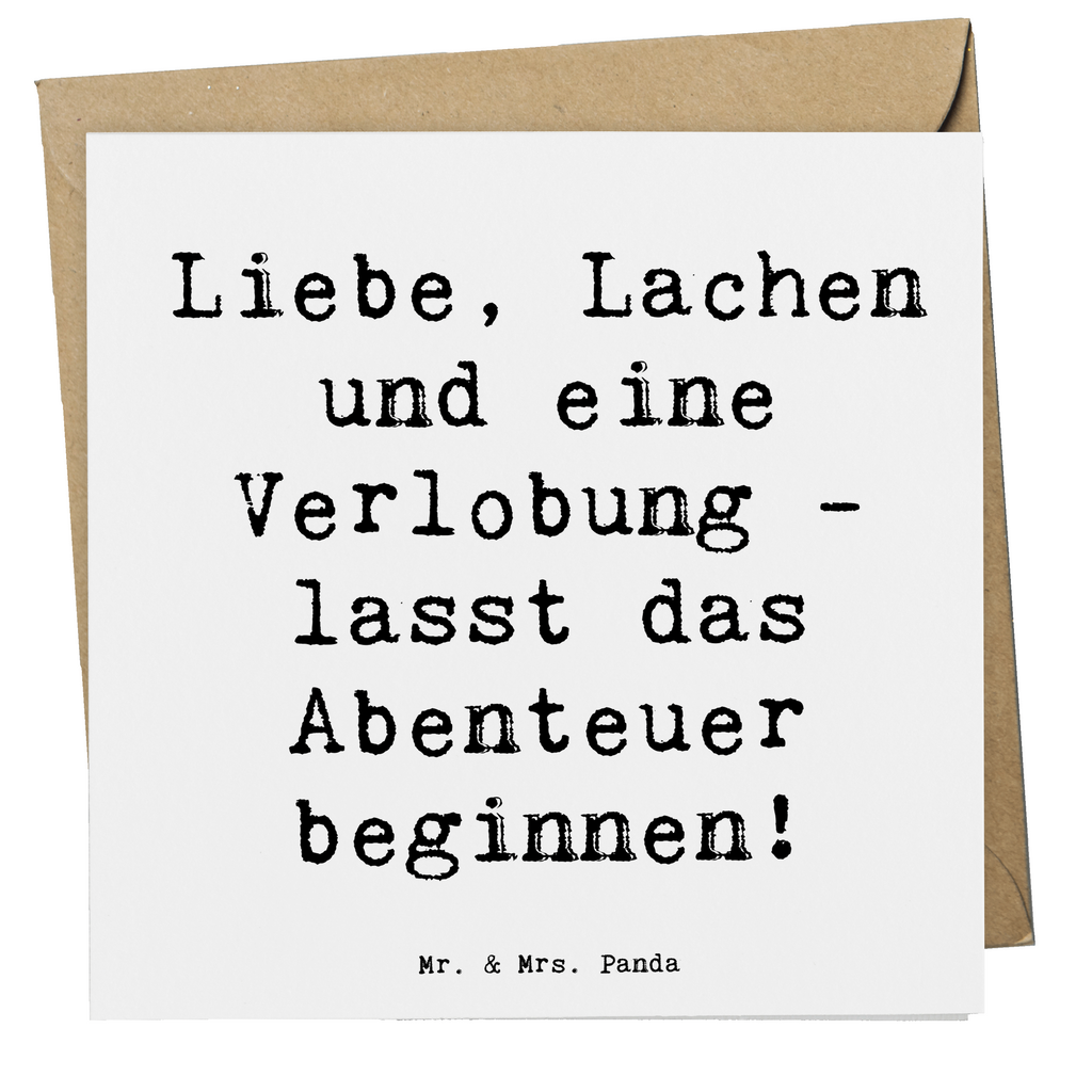 Deluxe Karte Liebe, Lachen und eine Verlobung - lasst das Abenteuer beginnen! Karte, Grußkarte, Klappkarte, Einladungskarte, Glückwunschkarte, Hochzeitskarte, Geburtstagskarte, Hochwertige Grußkarte, Hochwertige Klappkarte, Hochzeit, Hochzeitsgeschenk, Ehe, Hochzeitsfeier, Trauung, Trauungsgeschenk, Verlobungsfeier, Verlobungsgeschenk, Hochzeitsgeschenkideen, Hochzeitsgeschenke für Brautpaar