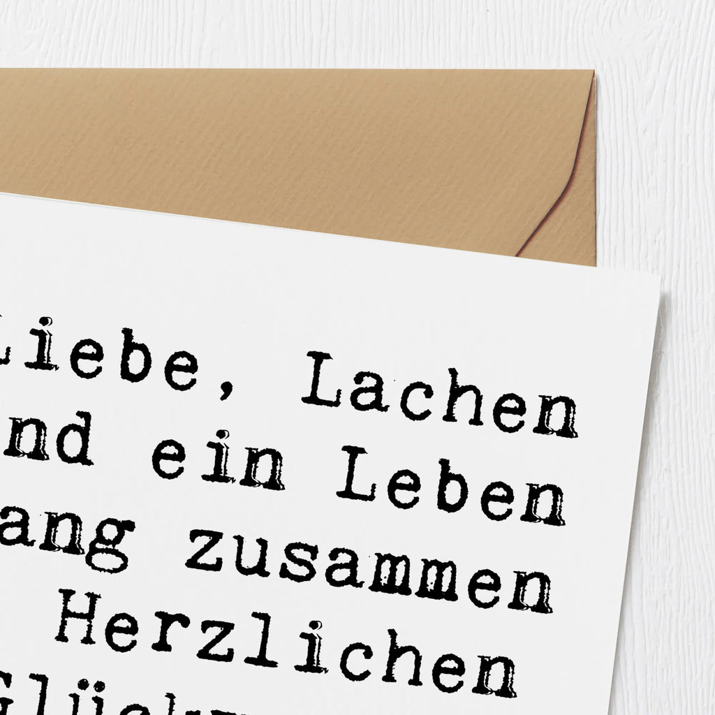 Deluxe Karte Liebe, Lachen und ein Leben lang zusammen - Herzlichen Glückwunsch zur Hochzeit! Karte, Grußkarte, Klappkarte, Einladungskarte, Glückwunschkarte, Hochzeitskarte, Geburtstagskarte, Hochwertige Grußkarte, Hochwertige Klappkarte, Hochzeit, Hochzeitsgeschenk, Ehe, Hochzeitsfeier, Trauung, Trauungsgeschenk, Verlobungsfeier, Verlobungsgeschenk, Hochzeitsgeschenkideen, Hochzeitsgeschenke für Brautpaar