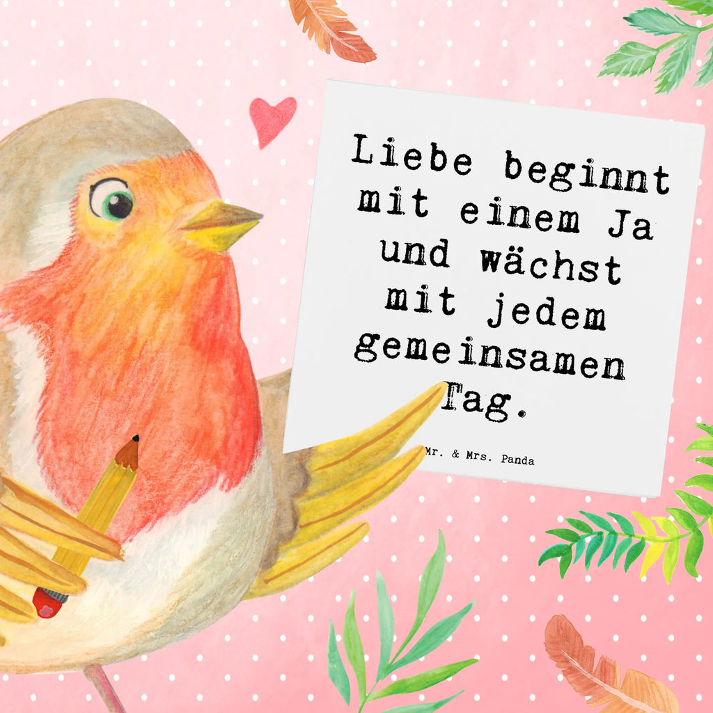 Deluxe Karte Liebe beginnt mit einem Ja und wächst mit jedem gemeinsamen Tag. Karte, Grußkarte, Klappkarte, Einladungskarte, Glückwunschkarte, Hochzeitskarte, Geburtstagskarte, Hochwertige Grußkarte, Hochwertige Klappkarte, Hochzeit, Hochzeitsgeschenk, Ehe, Hochzeitsfeier, Trauung, Trauungsgeschenk, Verlobungsfeier, Verlobungsgeschenk, Hochzeitsgeschenkideen, Hochzeitsgeschenke für Brautpaar