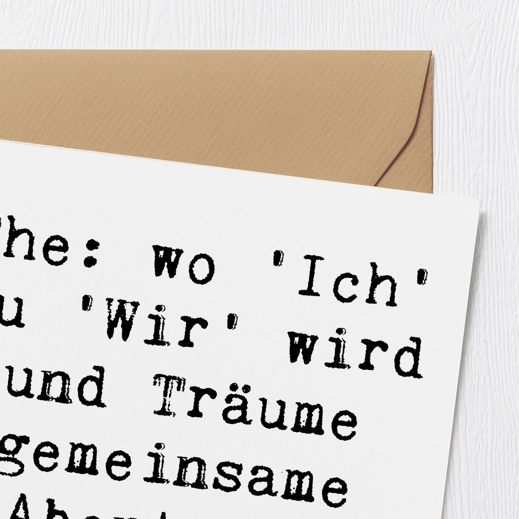 Deluxe Karte Ehe: wo 'Ich' zu 'Wir' wird und Träume gemeinsame Abenteuer werden! Karte, Grußkarte, Klappkarte, Einladungskarte, Glückwunschkarte, Hochzeitskarte, Geburtstagskarte, Hochwertige Grußkarte, Hochwertige Klappkarte, Hochzeit, Hochzeitsgeschenk, Ehe, Hochzeitsfeier, Trauung, Trauungsgeschenk, Verlobungsfeier, Verlobungsgeschenk, Hochzeitsgeschenkideen, Hochzeitsgeschenke für Brautpaar