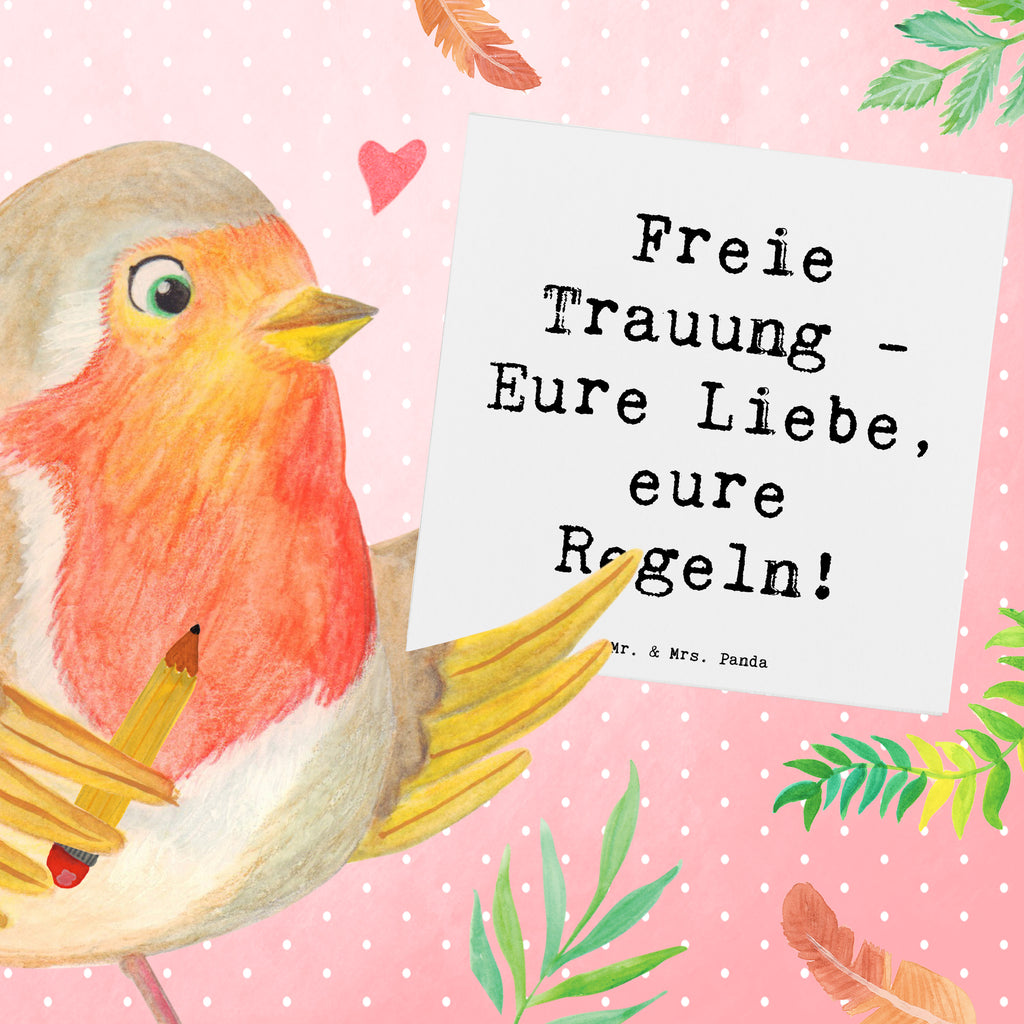 Deluxe Karte Freie Trauung - Eure Liebe, eure Regeln! Karte, Grußkarte, Klappkarte, Einladungskarte, Glückwunschkarte, Hochzeitskarte, Geburtstagskarte, Hochwertige Grußkarte, Hochwertige Klappkarte, Hochzeit, Hochzeitsgeschenk, Ehe, Hochzeitsfeier, Trauung, Trauungsgeschenk, Verlobungsfeier, Verlobungsgeschenk, Hochzeitsgeschenkideen, Hochzeitsgeschenke für Brautpaar