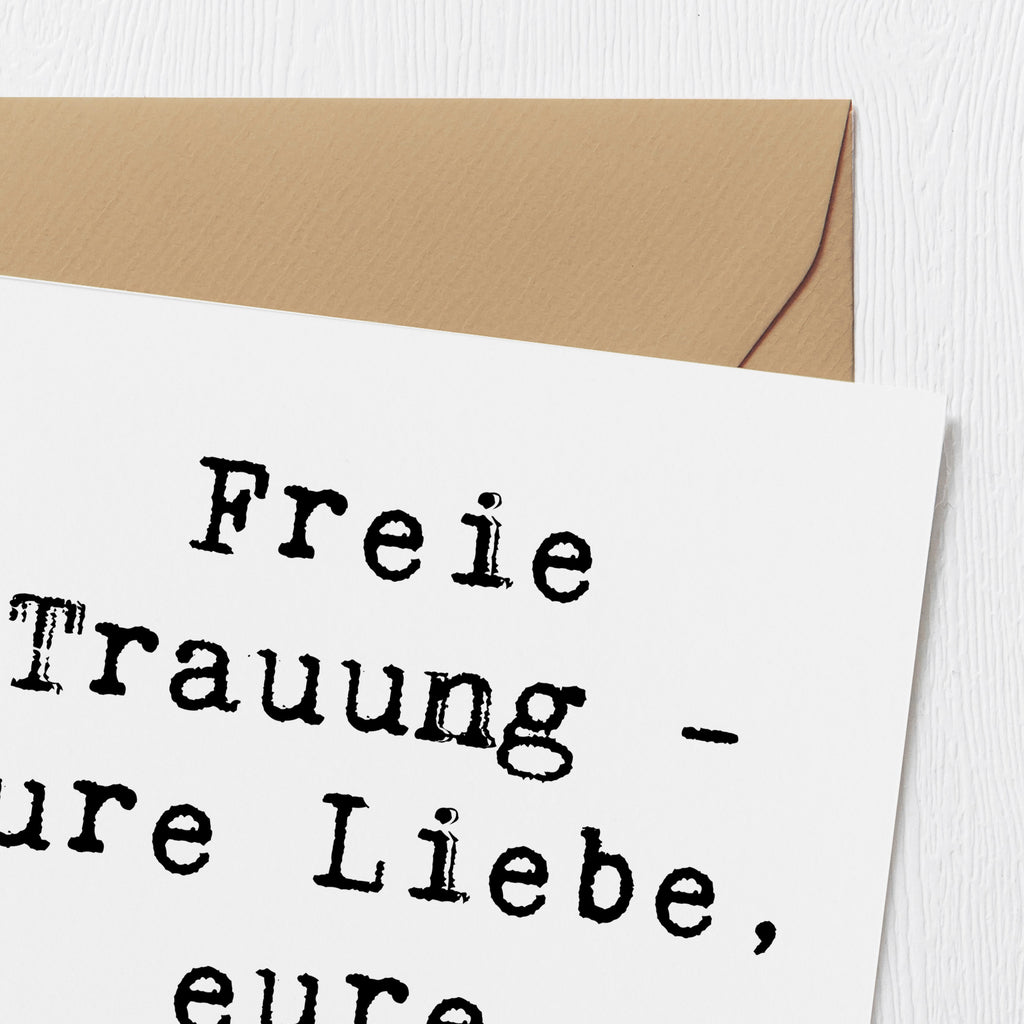 Deluxe Karte Freie Trauung - Eure Liebe, eure Regeln! Karte, Grußkarte, Klappkarte, Einladungskarte, Glückwunschkarte, Hochzeitskarte, Geburtstagskarte, Hochwertige Grußkarte, Hochwertige Klappkarte, Hochzeit, Hochzeitsgeschenk, Ehe, Hochzeitsfeier, Trauung, Trauungsgeschenk, Verlobungsfeier, Verlobungsgeschenk, Hochzeitsgeschenkideen, Hochzeitsgeschenke für Brautpaar