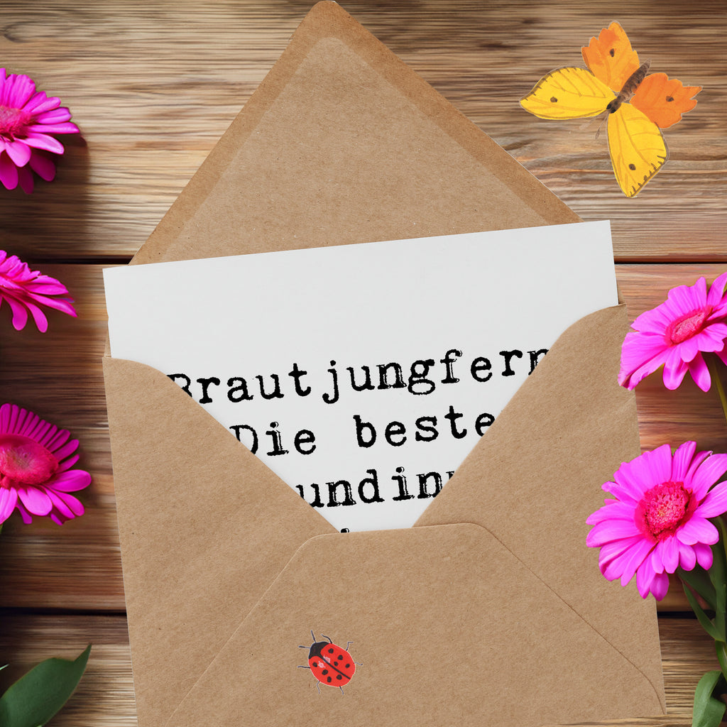 Deluxe Karte Brautjungfern: Die besten Freundinnen, die eine Braut haben kann! Karte, Grußkarte, Klappkarte, Einladungskarte, Glückwunschkarte, Hochzeitskarte, Geburtstagskarte, Hochwertige Grußkarte, Hochwertige Klappkarte, Hochzeit, Hochzeitsgeschenk, Ehe, Hochzeitsfeier, Trauung, Trauungsgeschenk, Verlobungsfeier, Verlobungsgeschenk, Hochzeitsgeschenkideen, Hochzeitsgeschenke für Brautpaar