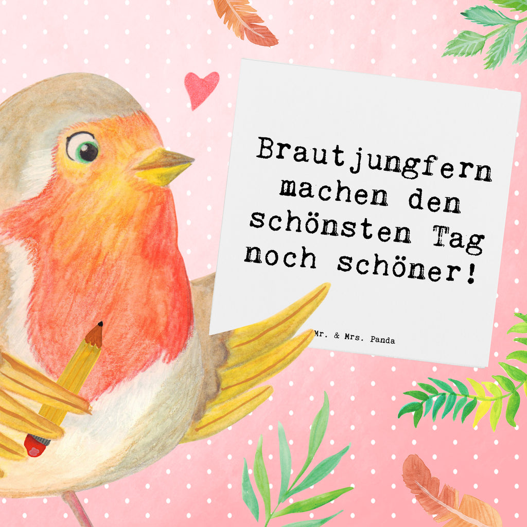 Deluxe Karte Brautjungfern machen den schönsten Tag noch schöner! Karte, Grußkarte, Klappkarte, Einladungskarte, Glückwunschkarte, Hochzeitskarte, Geburtstagskarte, Hochwertige Grußkarte, Hochwertige Klappkarte, Hochzeit, Hochzeitsgeschenk, Ehe, Hochzeitsfeier, Trauung, Trauungsgeschenk, Verlobungsfeier, Verlobungsgeschenk, Hochzeitsgeschenkideen, Hochzeitsgeschenke für Brautpaar