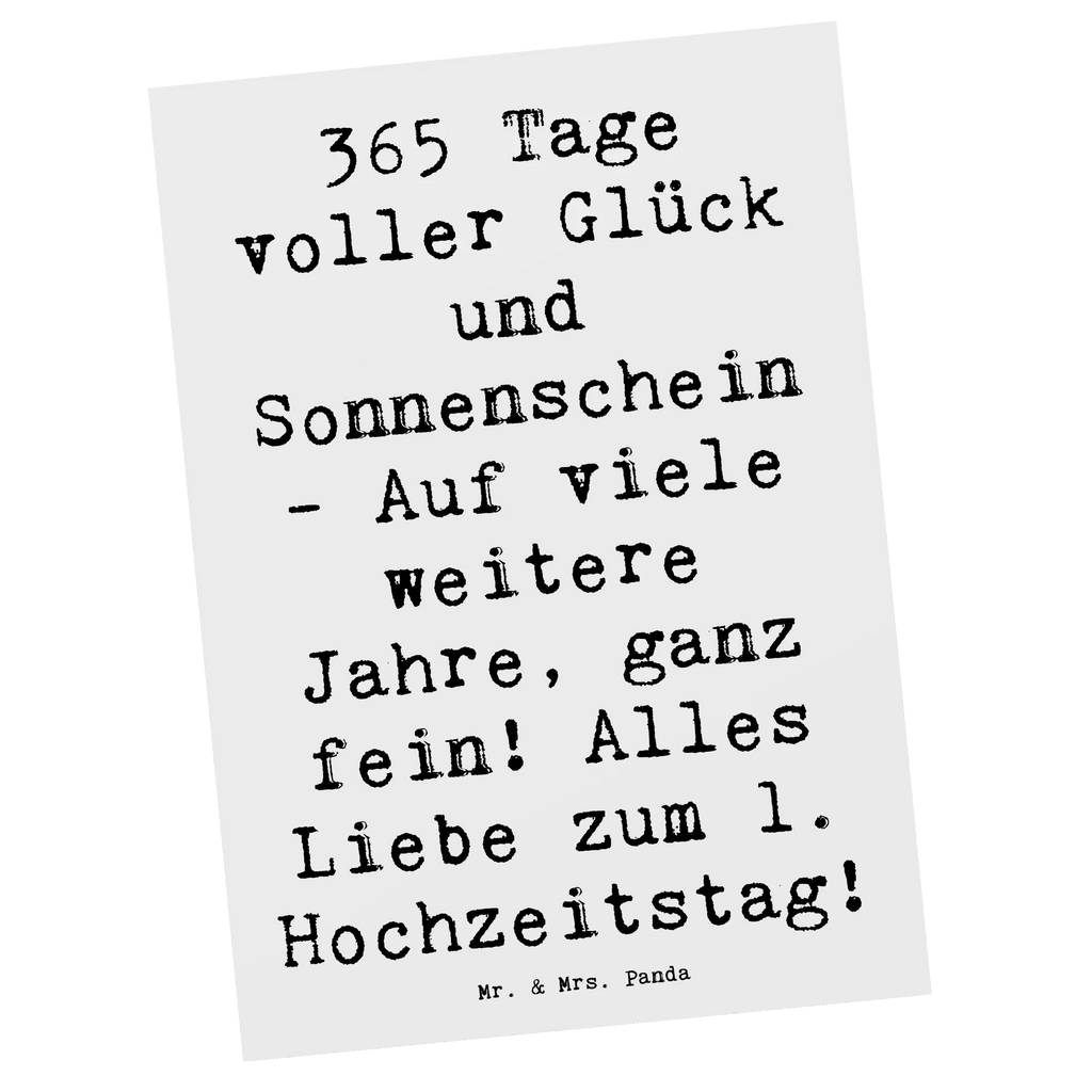 Postkarte 365 Tage voller Glück und Sonnenschein - Auf viele weitere Jahre, ganz fein! Alles Liebe zum 1. Hochzeitstag! Postkarte, Karte, Geschenkkarte, Grußkarte, Einladung, Ansichtskarte, Geburtstagskarte, Einladungskarte, Dankeskarte, Ansichtskarten, Einladung Geburtstag, Einladungskarten Geburtstag, Hochzeit, Hochzeitsgeschenk, Ehe, Hochzeitsfeier, Trauung, Trauungsgeschenk, Hochzeitskarte, Verlobungsfeier, Verlobungsgeschenk, Hochzeitsgeschenkideen, Hochzeitsgeschenke für Brautpaar