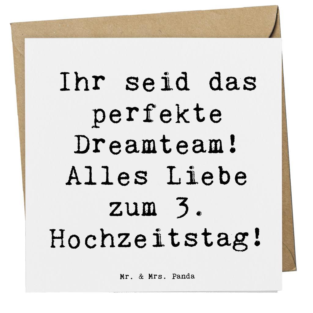 Deluxe Karte Spruch 3. Hochzeitstag Lederhochzeit Dreamteam Karte, Grußkarte, Klappkarte, Einladungskarte, Glückwunschkarte, Hochzeitskarte, Geburtstagskarte, Hochwertige Grußkarte, Hochwertige Klappkarte, Hochzeit, Hochzeitsgeschenk, Ehe, Hochzeitsfeier, Trauung, Trauungsgeschenk, Verlobungsfeier, Verlobungsgeschenk, Hochzeitsgeschenkideen, Hochzeitsgeschenke für Brautpaar