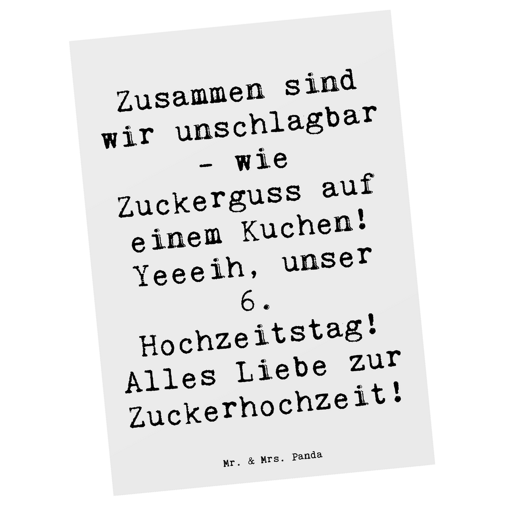 Postkarte Spruch 6. Hochzeitstag Zuckerhochzeit Postkarte, Karte, Geschenkkarte, Grußkarte, Einladung, Ansichtskarte, Geburtstagskarte, Einladungskarte, Dankeskarte, Ansichtskarten, Einladung Geburtstag, Einladungskarten Geburtstag, Hochzeit, Hochzeitsgeschenk, Ehe, Hochzeitsfeier, Trauung, Trauungsgeschenk, Hochzeitskarte, Verlobungsfeier, Verlobungsgeschenk, Hochzeitsgeschenkideen, Hochzeitsgeschenke für Brautpaar