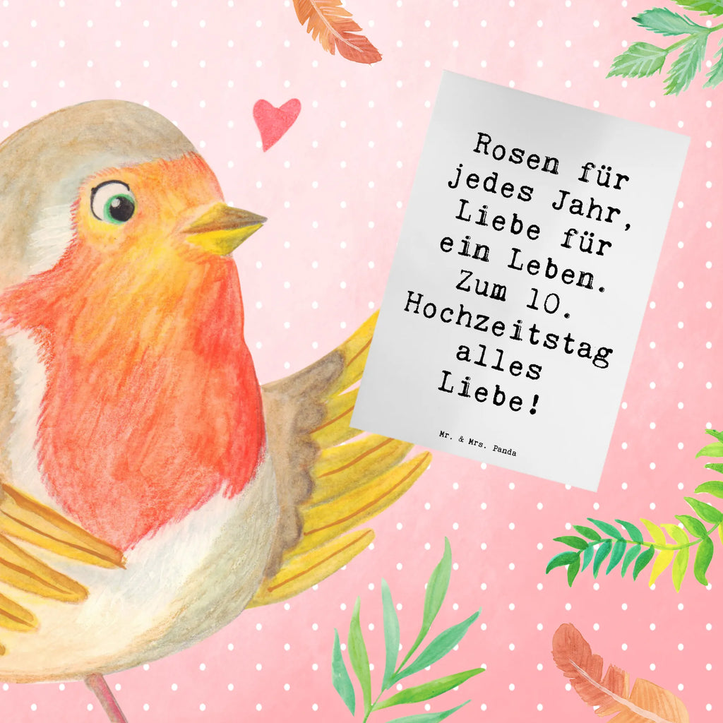 Grußkarte Rosen für jedes Jahr, Liebe für ein Leben. Zum 10. Hochzeitstag alles Liebe! Grußkarte, Klappkarte, Einladungskarte, Glückwunschkarte, Hochzeitskarte, Geburtstagskarte, Karte, Ansichtskarten, Hochzeit, Hochzeitsgeschenk, Ehe, Hochzeitsfeier, Trauung, Trauungsgeschenk, Verlobungsfeier, Verlobungsgeschenk, Hochzeitsgeschenkideen, Hochzeitsgeschenke für Brautpaar