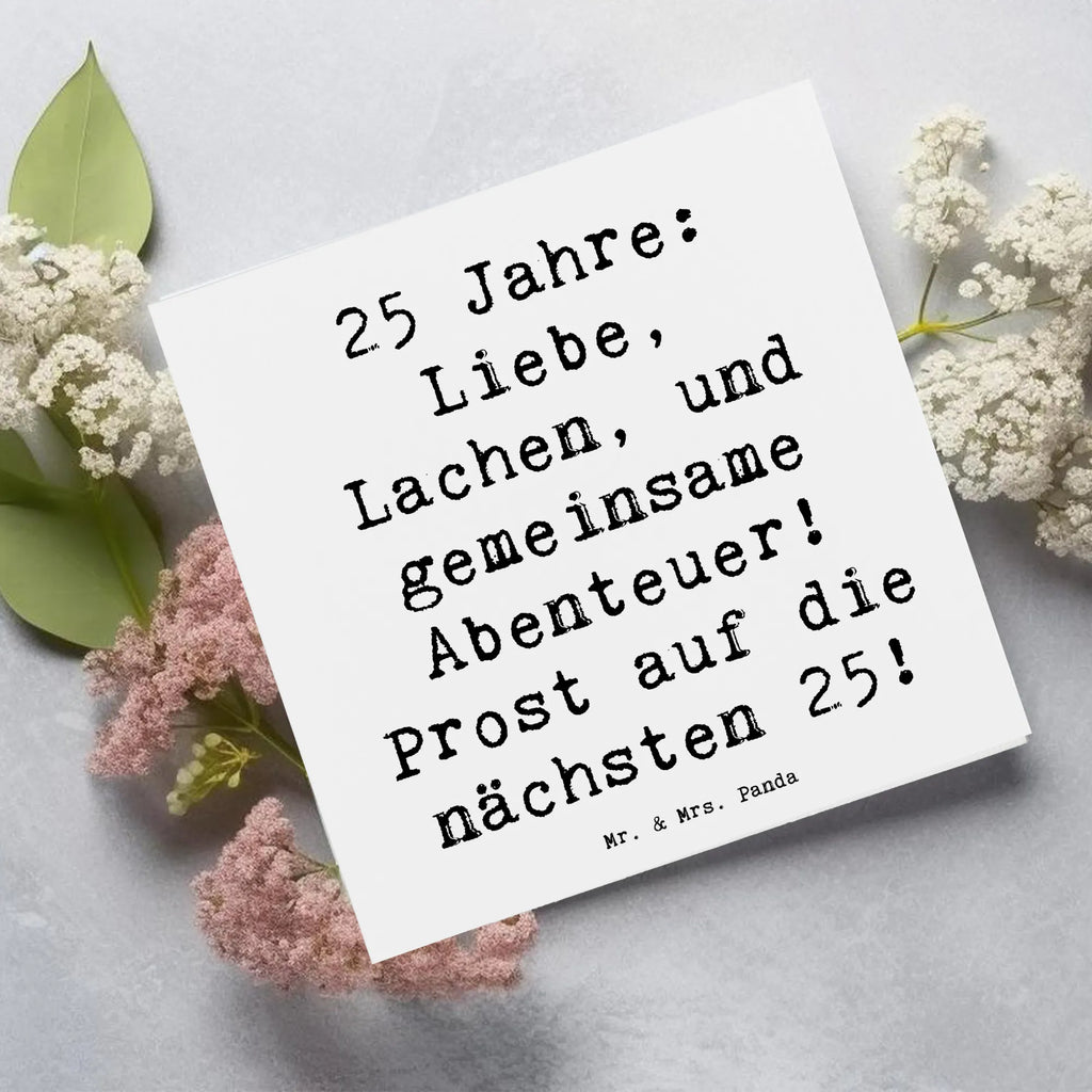 Deluxe Karte Spruch 25. Hochzeitstag Silberne Hochzeit Karte, Grußkarte, Klappkarte, Einladungskarte, Glückwunschkarte, Hochzeitskarte, Geburtstagskarte, Hochwertige Grußkarte, Hochwertige Klappkarte, Hochzeit, Hochzeitsgeschenk, Ehe, Hochzeitsfeier, Trauung, Trauungsgeschenk, Verlobungsfeier, Verlobungsgeschenk, Hochzeitsgeschenkideen, Hochzeitsgeschenke für Brautpaar