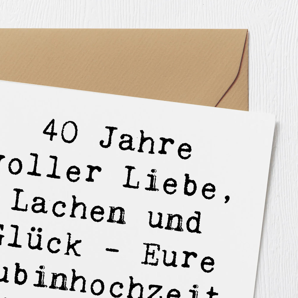 Deluxe Karte Spruch 40. Hochzeitstag Rubinhochzeit Karte, Grußkarte, Klappkarte, Einladungskarte, Glückwunschkarte, Hochzeitskarte, Geburtstagskarte, Hochwertige Grußkarte, Hochwertige Klappkarte, Hochzeit, Hochzeitsgeschenk, Ehe, Hochzeitsfeier, Trauung, Trauungsgeschenk, Verlobungsfeier, Verlobungsgeschenk, Hochzeitsgeschenkideen, Hochzeitsgeschenke für Brautpaar