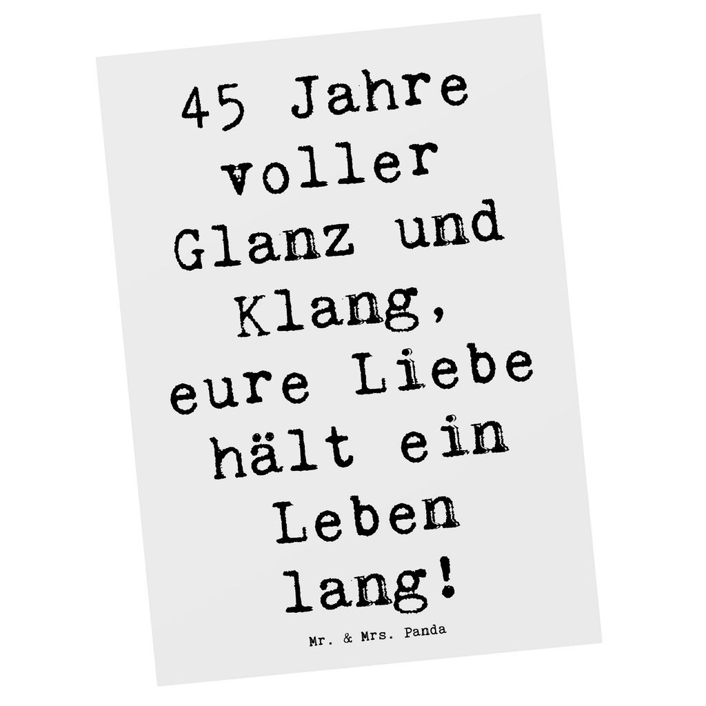 Postkarte Spruch 45. Hochzeitstag Messinghochzeit Postkarte, Karte, Geschenkkarte, Grußkarte, Einladung, Ansichtskarte, Geburtstagskarte, Einladungskarte, Dankeskarte, Ansichtskarten, Einladung Geburtstag, Einladungskarten Geburtstag, Hochzeit, Hochzeitsgeschenk, Ehe, Hochzeitsfeier, Trauung, Trauungsgeschenk, Hochzeitskarte, Verlobungsfeier, Verlobungsgeschenk, Hochzeitsgeschenkideen, Hochzeitsgeschenke für Brautpaar