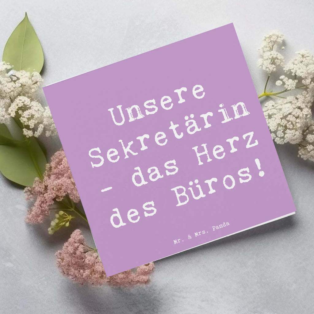 Deluxe Karte Spruch Sekretärin Herz Karte, Grußkarte, Klappkarte, Einladungskarte, Glückwunschkarte, Hochzeitskarte, Geburtstagskarte, Hochwertige Grußkarte, Hochwertige Klappkarte