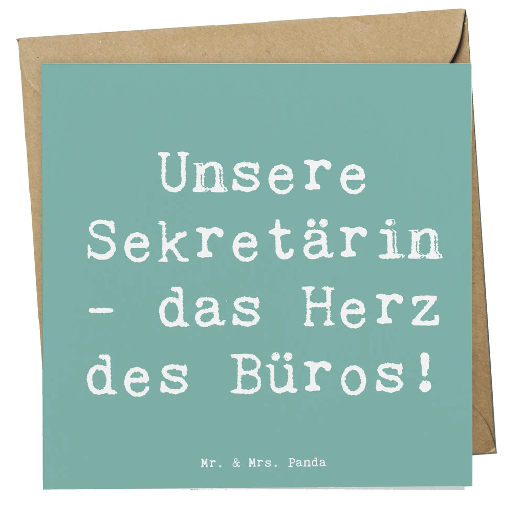 Deluxe Karte Spruch Sekretärin Herz Karte, Grußkarte, Klappkarte, Einladungskarte, Glückwunschkarte, Hochzeitskarte, Geburtstagskarte, Hochwertige Grußkarte, Hochwertige Klappkarte