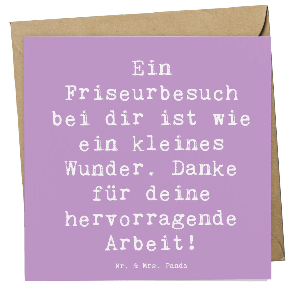 Deluxe Karte Ein Friseurbesuch bei dir ist wie ein kleines Wunder. Danke für deine hervorragende Arbeit! Karte, Grußkarte, Klappkarte, Einladungskarte, Glückwunschkarte, Hochzeitskarte, Geburtstagskarte, Hochwertige Grußkarte, Hochwertige Klappkarte