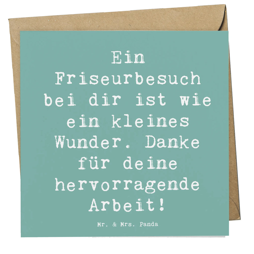 Deluxe Karte Ein Friseurbesuch bei dir ist wie ein kleines Wunder. Danke für deine hervorragende Arbeit! Karte, Grußkarte, Klappkarte, Einladungskarte, Glückwunschkarte, Hochzeitskarte, Geburtstagskarte, Hochwertige Grußkarte, Hochwertige Klappkarte